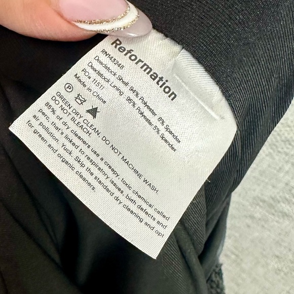 NWT Reformation black sequin wide leg Prince jumpsuit size M - Picture 10 of 10